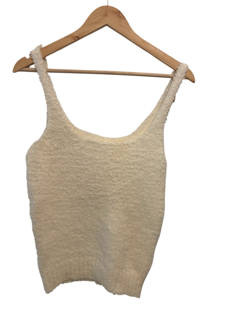 SKIMS Bouclé Scoop Crop Tank - Cream - Picture 4 of 6